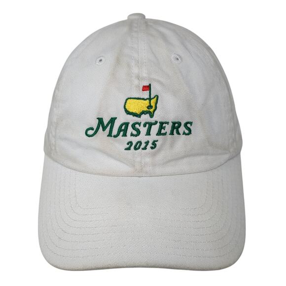 Masters 2015 Slideback Hat White One Size Solid Adjustable Embroidered - Picture 1 of 10